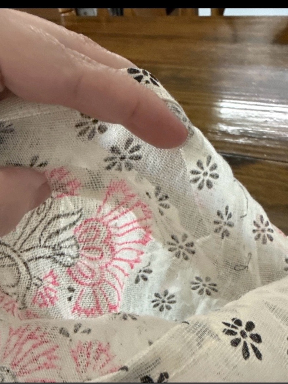Free People Cream Shoulder Satchel with Pink Floral Print - Picture 11 of 12